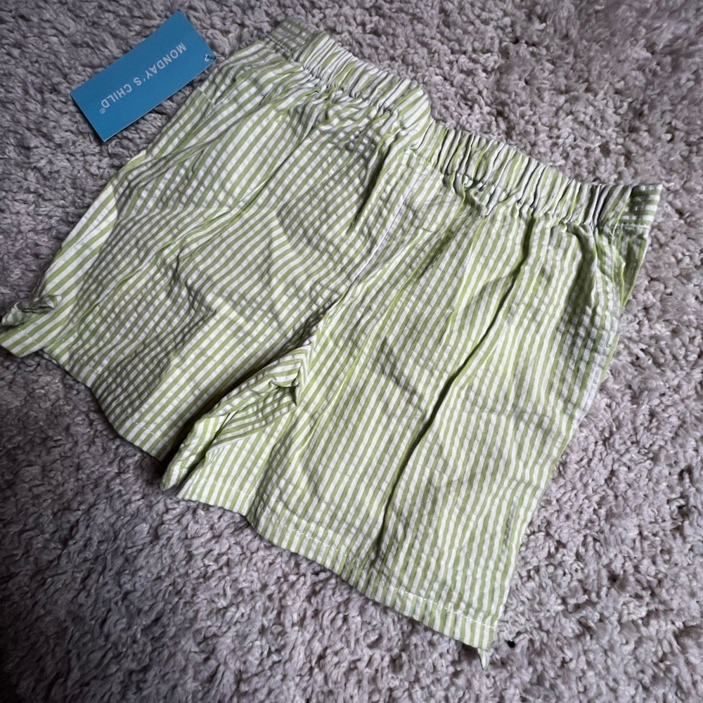 MONDAYS CHILD GIRLS SEERSUCKER SHORTS WITH INITIAL K MONOGRAM SZ 6X NWT - Picture 11 of 13